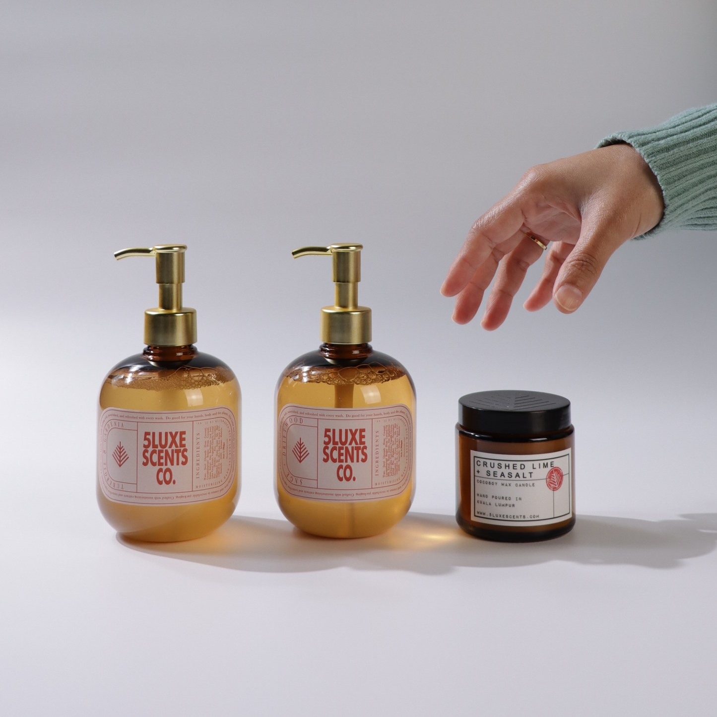 Hand & Body Wash Set - FREE Candle