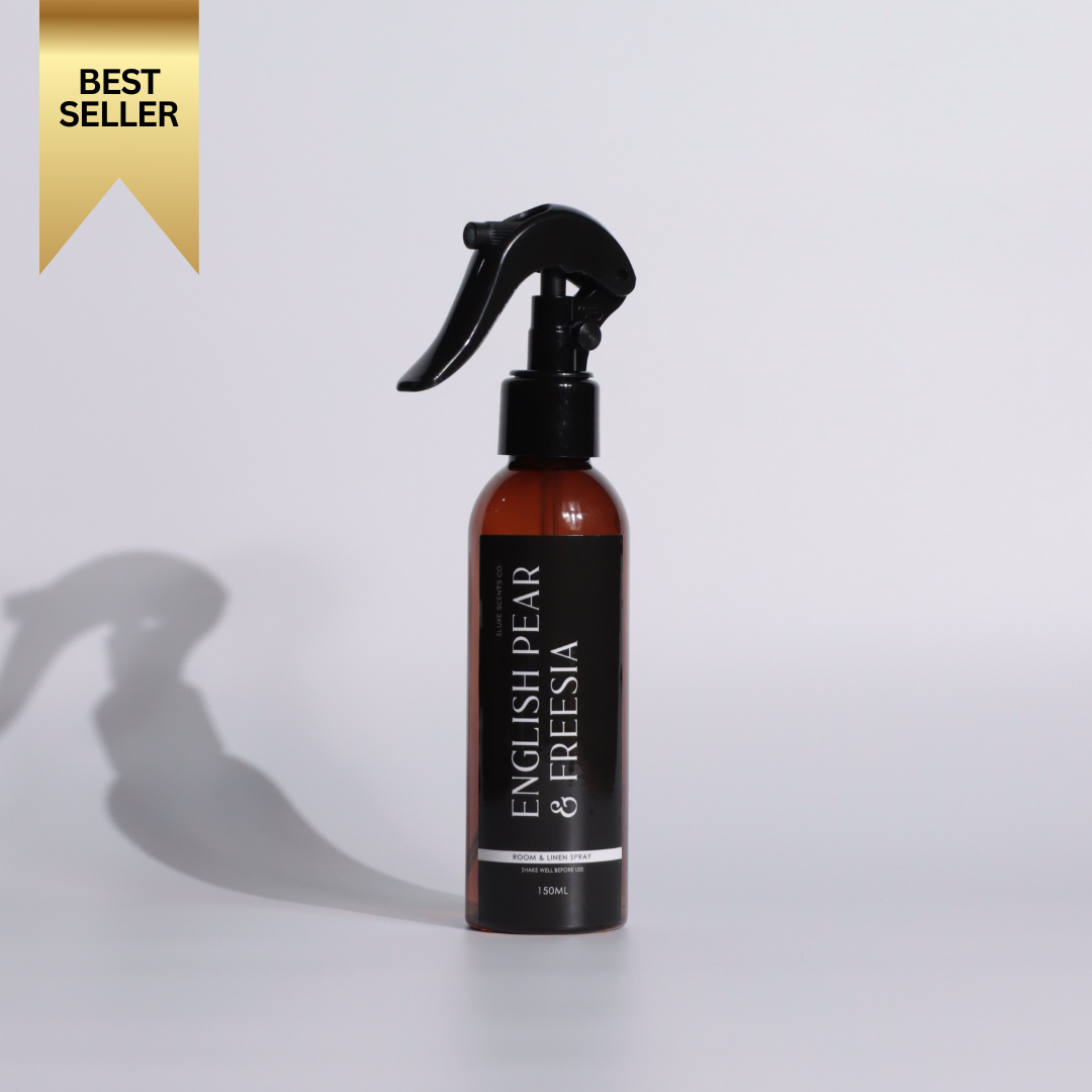 ROOM & LINEN SPRAY - ENGLISH PEAR & FREESIA – 5Luxe Scents Co.