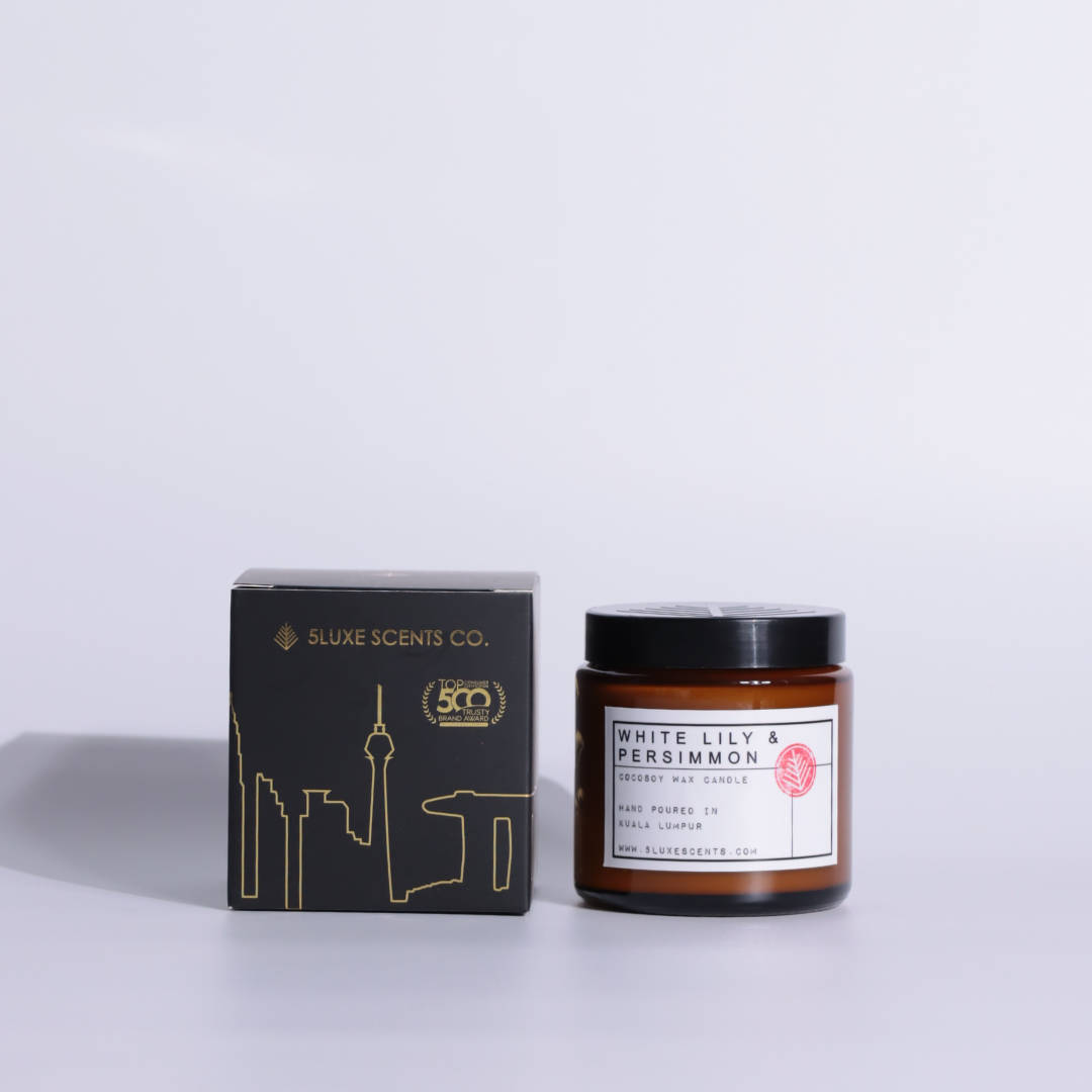 WHITE LILY & PERSIMMON – SMALL JAR