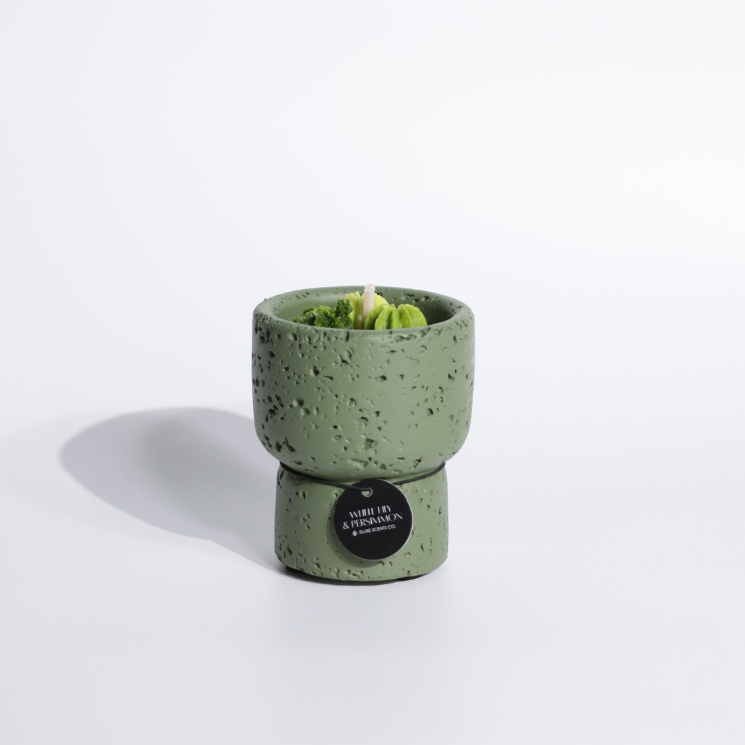 WHITE LILY & PERSIMMON – CONCRETE JAR