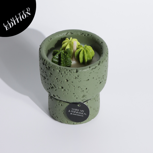 WHITE LILY & PERSIMMON – CONCRETE JAR
