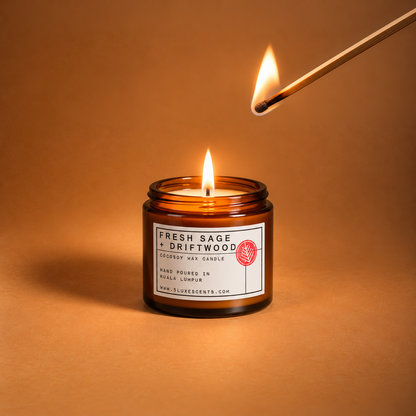 CANDLE - FRESH SAGE + DRIFTWOOD