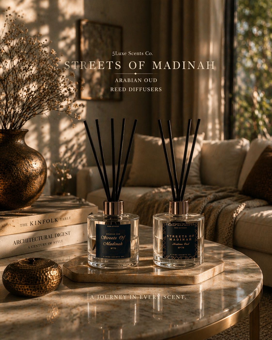 REED DIFFUSER - STREETS OF MADINAH NO. 74 – 5Luxe Scents Co.